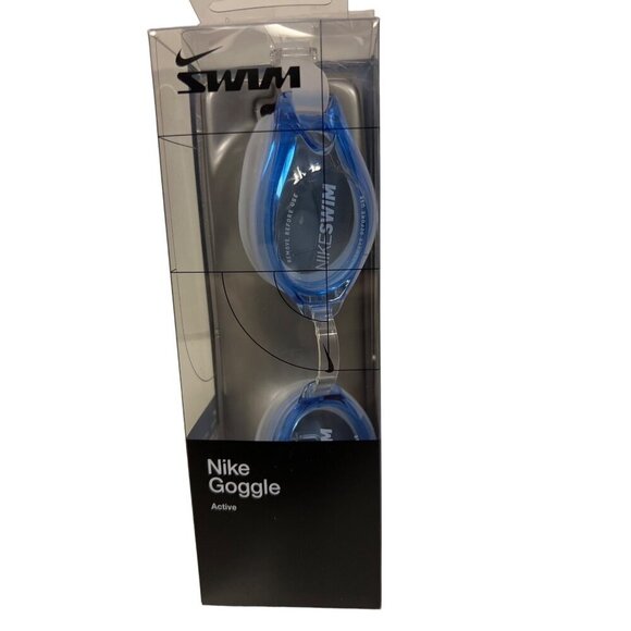 NEW! Nike Swim Goggle One Size OS Active Blue Adjustable - Picture 1 of 4